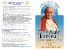 some basic facts about pope saint john paul ii