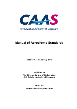 Manual of Aerodrome Standards - Civil Aviation Authority of Singapore