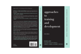 approaches to training and development