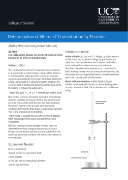 Determination of Vitamin C Concentration by