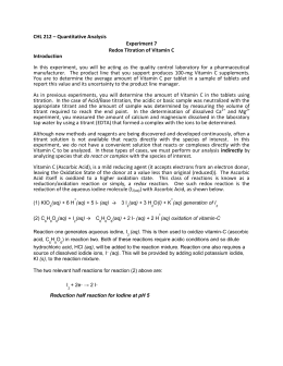 CHL 212 – Quantitative Analysis