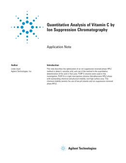 Quantitative Analysis of Vitamin C by Ion Suppression