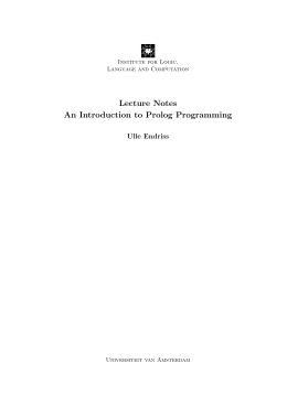 Introduction to Prolog Programming