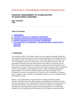 financial management of globalization of developing countries