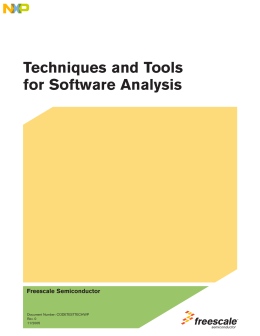 Techniques and Tools for Software Analysis
