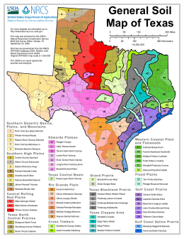 Texas General Soil Map with Descriptions