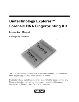 Biotechnology Explorer™ Forensic DNA Fingerprinting Kit - Bio-Rad