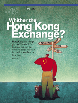 Whither HKEx? - Hong Kong Institute of Certified Public Accountants