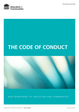 Code of Conduct - NSW Department of Education