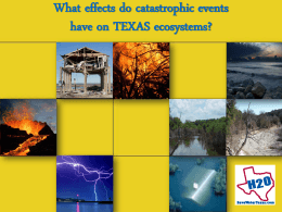 What effects do catastrophic events have on TEXAS ecosystems?