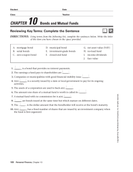 CHAPTER 10 Bonds and Mutual Funds