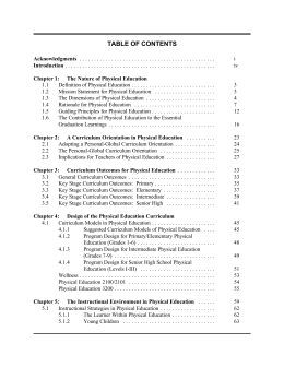 table of contents - Department of Education