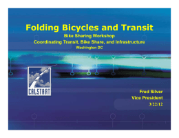 Folding Bicycles and Transit - National Association of City