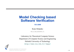 Model Checking based Software Verification