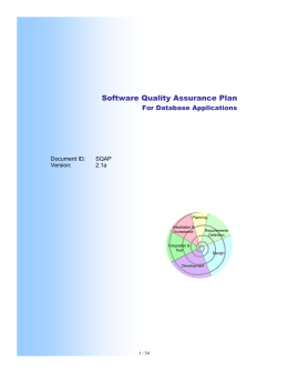Software Quality Assurance Plan (SQAP)