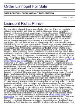 Lisinopril Rxlist Prinivil - the Mission Heritage Gateway