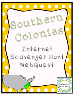 Southern Colonies Scavenger Hunt