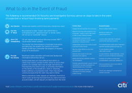 What to do in the Event of Fraud