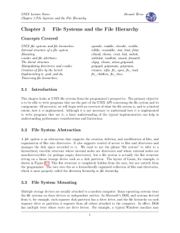 Chapter 3. File Systems and the File Hierarchy
