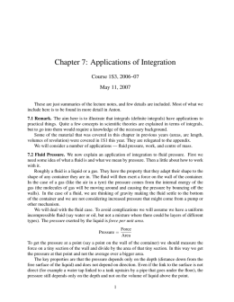 Chapter 7: Applications of Integration