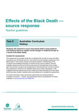 Effects of the Black Death: Source Response
