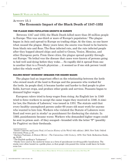 The Economic Impact of the Black Death of 1347–1352