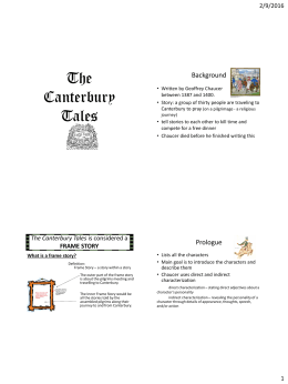 The Canterbury Tales Powerpoint