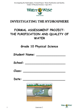 FORMAL ASSESSMENT PROJECT: THE