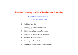 Hebbian Learning and Gradient Descent Learning