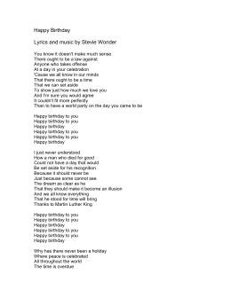 Happy Birthday Lyrics and music by Stevie Wonder