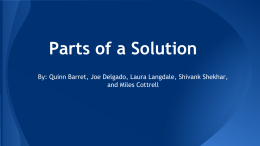 Parts of a Solution