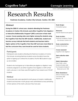 Research Results - Carnegie Learning