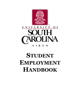 student employment handbook