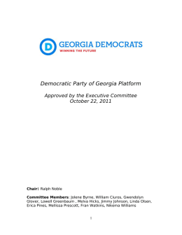 Democratic Party of Georgia Platform