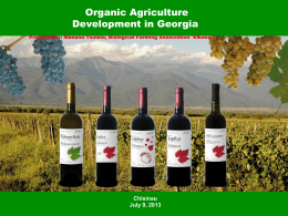 Organic Agriculture Development in Georgia
