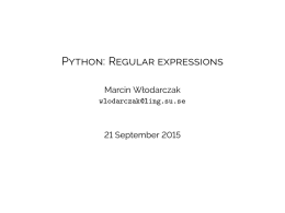 Python: Regular expressions