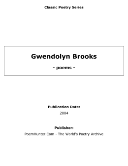 Gwendolyn Brooks - poems - Houston Independent School District