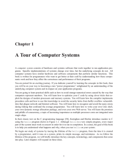 Chapter 1 A Tour of Computer Systems
