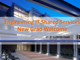 Engineering IT Shared Services New Grad Welcome