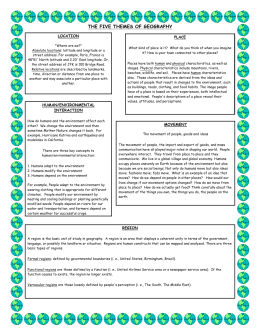 5 Themes of Geography Summary Notes