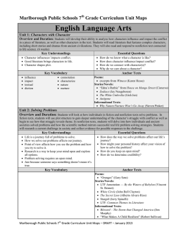 English Language Arts - Marlborough Public Schools
