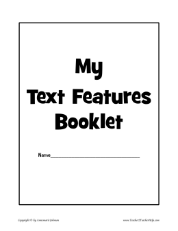 Text Features Booklet - FINDS Research Process