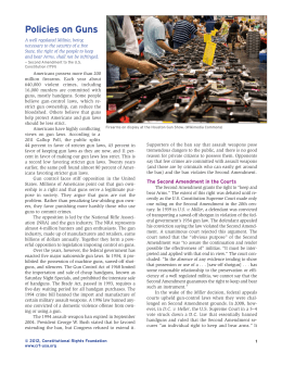 United States Gun Policies - Constitutional Rights Foundation