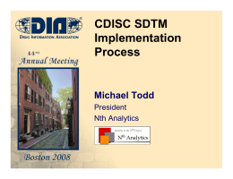 CDISC SDTM Implementation Process