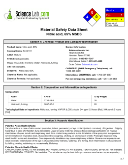 Material Safety Data Sheet Nitric acid, 65% MSDS