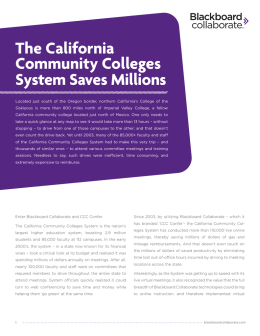 The California Community Colleges System Saves