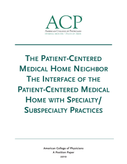 The Patient-Centered Medical Home Neighbor