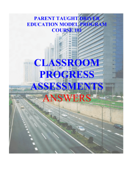CLASSROOM PROGRESS ASSESSMENTS ANSWERS