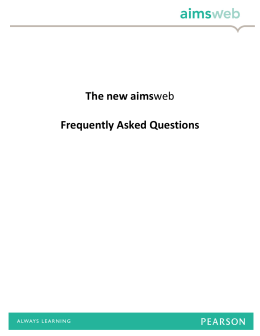 The new aimsweb Frequently Asked Questions