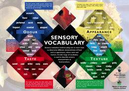 sensory vocabulary - Food a fact of life